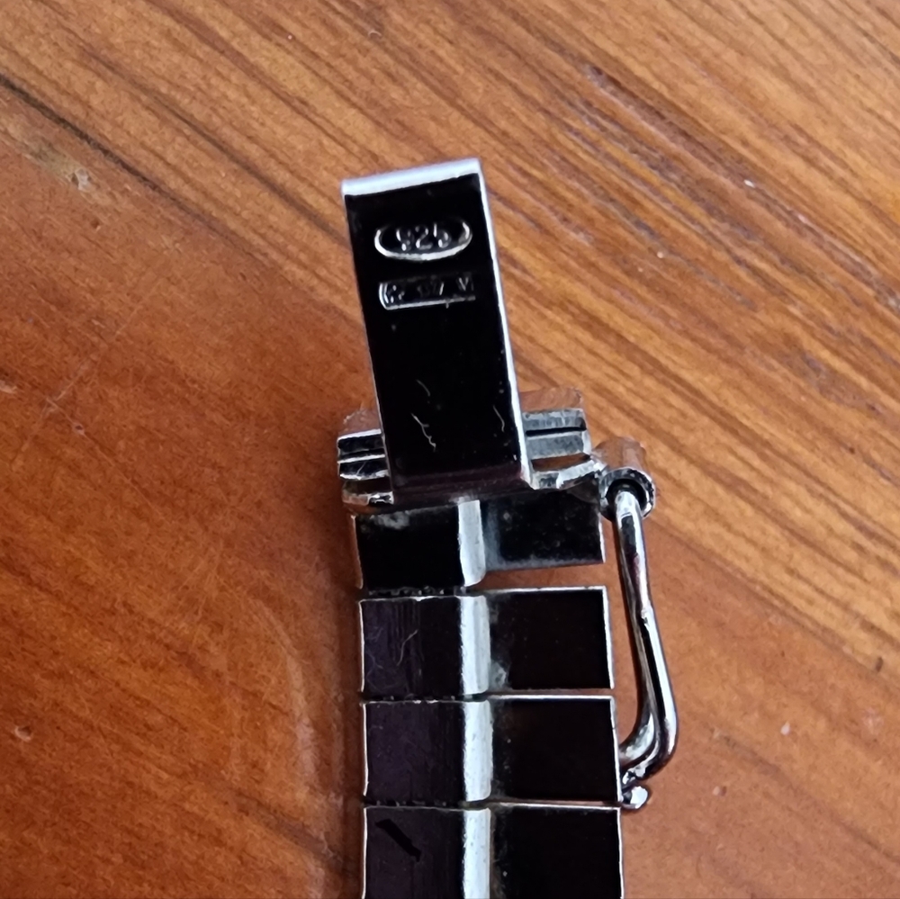 Vintage Sterling 925 tricolor necklace. Bought from Gilbert Ortega in Arizona - Picture 3 of 11